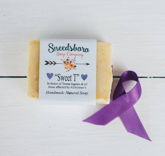 Sweet Tea Soap - Natural Homemade Soap - Alzheimers Awareness Gift - Caregiver Gift - Southern Gift - Soap - Alzheimers - Sneedsboro Soap
